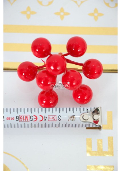 Yapay Kafa Yelpaze Kokina Yeni Yıl Süsü 6 cm (9 Kandilli) 5li Paket fiyatları