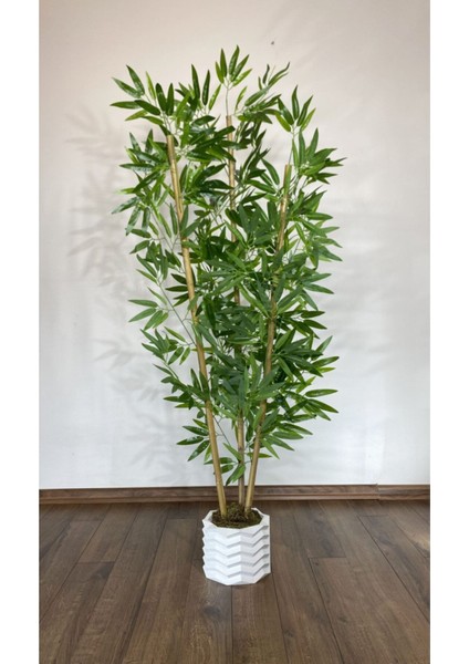 Yapay Bambu Ağacı 160 cm Yoğun Yapraklı