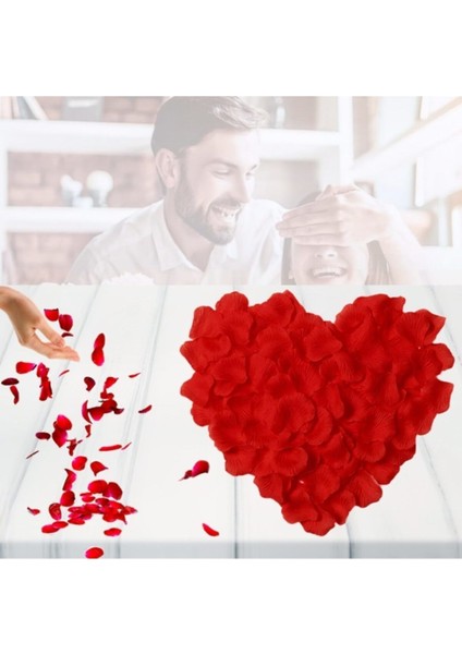 Yapay Gül Yaprakları, 500 Adet - Kırmızı