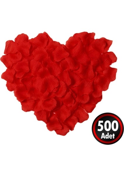 Yapay Gül Yaprakları, 500 Adet - Kırmızı