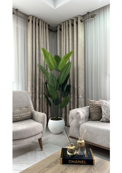 Yapay Çiçek Uygula Yapay Ağaç Salon Çiçeği 180 cm 12 Yaprak