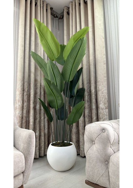 Yapay Çiçek Uygula Yapay Ağaç Salon Çiçeği 180 cm 12 Yaprak modelleri