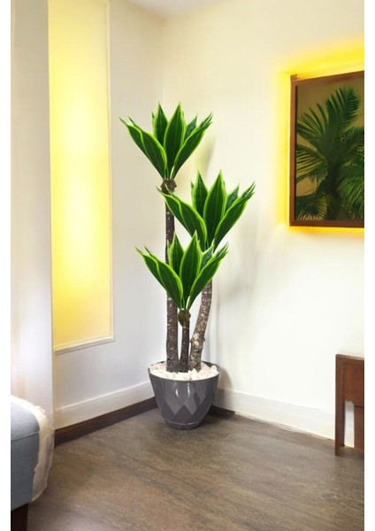Yapay Kılıç Çiçeği Ağacı - Salon Bitkisi - Yapay Çiçek - 1.2 Metre