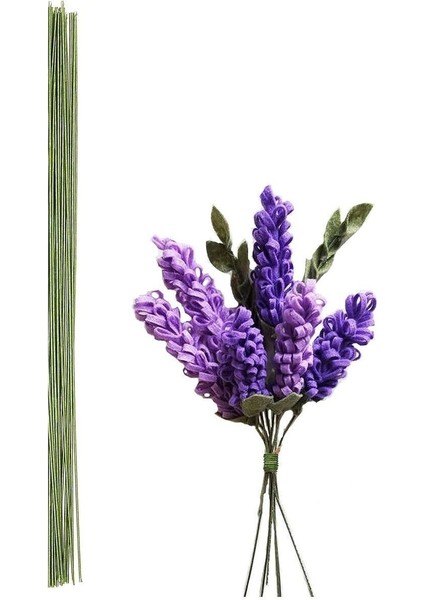 Çiçek Teli No:18 (1.5mm) - 9 Adet 60 cm - Yeşil