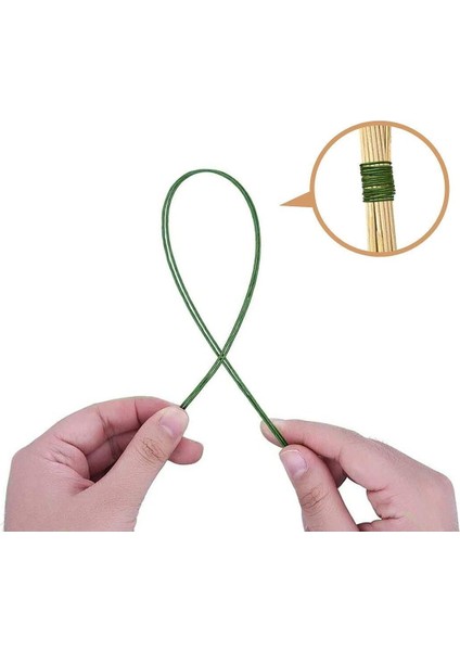 Çiçek Teli No:18 (1.5mm) - 9 Adet 60 cm - Yeşil