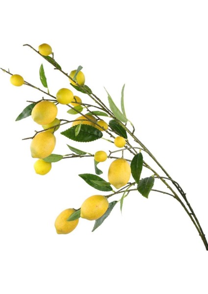 Yapay Limon Dalı 100 cm Yapay Çiçek Limon Ağacı Dalı