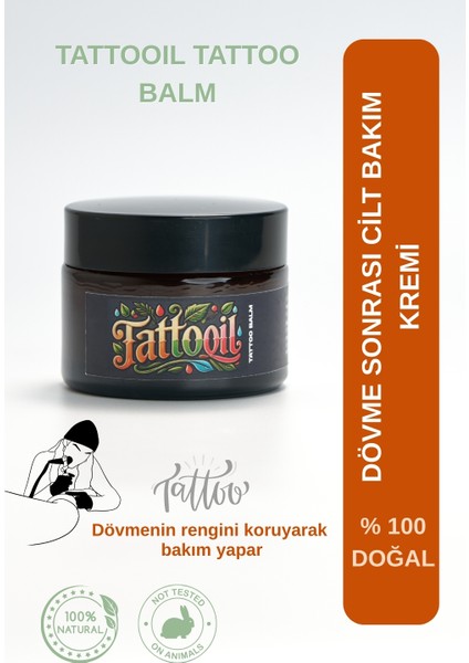 Doğal Dövme Bakım Kremi | Jojoba, Shea & Lavanta Yağlı Formül