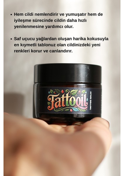 Doğal Dövme Bakım Kremi | Jojoba, Shea & Lavanta Yağlı Formül fiyatları