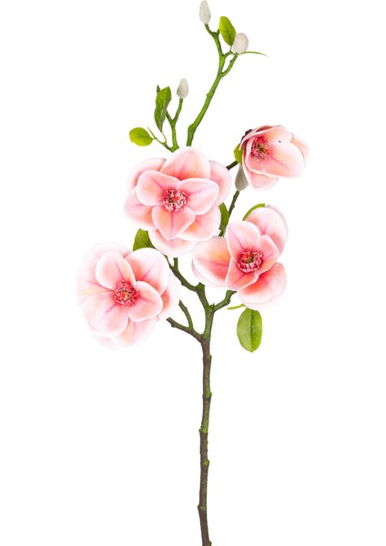 Yapay Çiçek Manolya Dal Pembe 75 cm .