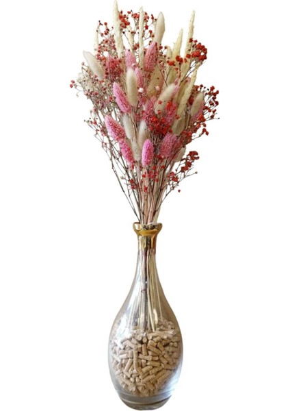 Kuru Çiçek Pamuk Otu, Kuş Otu, Cipso Aranjman Süslük, Vazoluk, Hediyelik