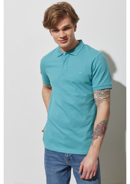 %100 Pamuk Regular Fit Normal Kesim Mint Yeşili Polo Yaka Tişört fiyatları