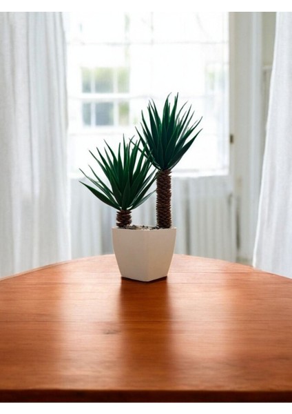 Dekoratif Saksıda Aloe Vera Yapay Bitki