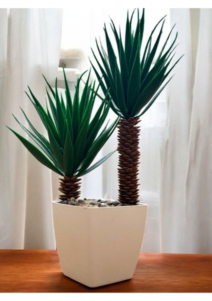 Dekoratif Saksıda Aloe Vera Yapay Bitki modelleri