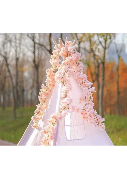 Yapay Kiraz Çiçeği Sakura Somon Salıncak Süsleme Vitrin Dekoru fiyatları