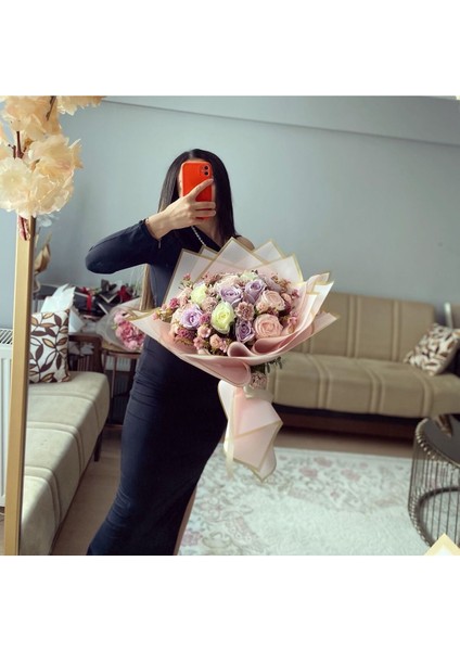 Isteme Çiçeği Söz Çiçeği Kız Isteme Sevgiliye Hediye Yapay Çiçek Lila Pudra Gül fırsatları
