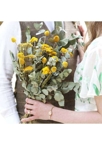 Şoklanmış Okaliptus, Şemsiye Otu ve Craspedia Aranjman
