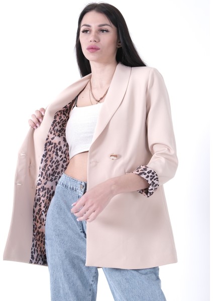 Taş Şal Yaka Leopar Astarlı Kruvaze Ceket 39711561.50 fiyatları