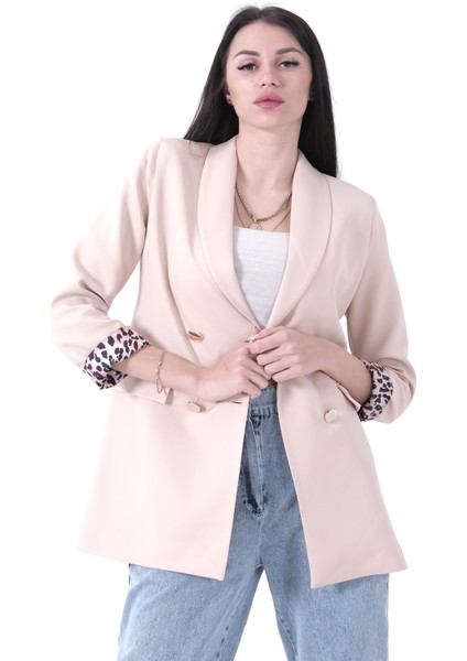 Taş Şal Yaka Leopar Astarlı Kruvaze Ceket 39711561.50 modelleri