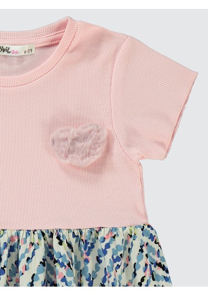 Kız Çocuk Elbise 6-9 Yaş Pembe modelleri