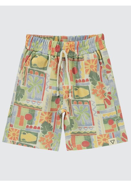 Erkek Çocuk Şort 6-9 Yaş Ekru