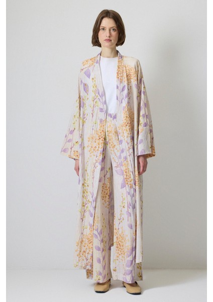 Desenli Kimono Pantolon Takım