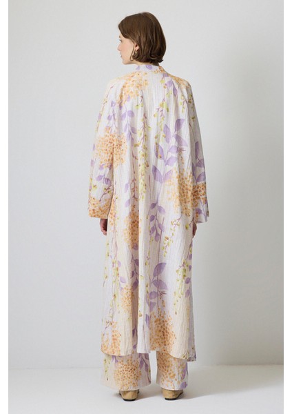 Desenli Kimono Pantolon Takım