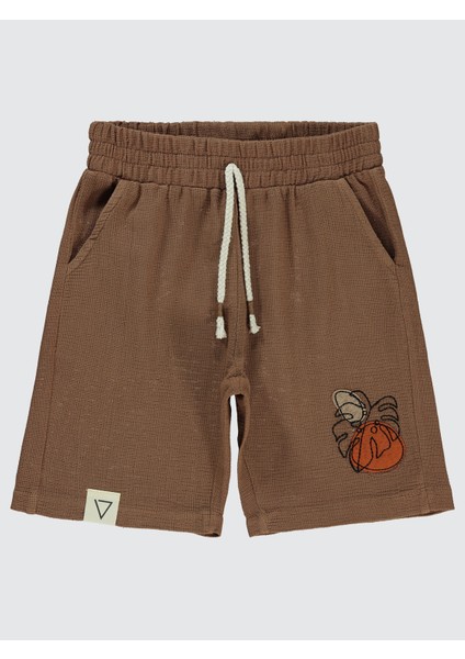 Erkek Çocuk Şort 6-9 Yaş Kahve