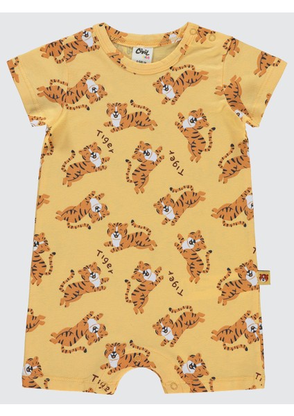 Erkek Bebek Patiksiz Tulum 6-18 Ay Soft Turuncu