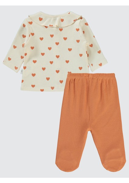 Kız Bebek Pijama Takımı 1-6 Ay Fildişi fiyatları