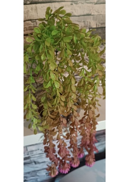 Para Ağacı Sarkıtı Pembe Çiçekli, Yapay Yeşillik, Yapay Çiçek Sarkıtı, 70 cm