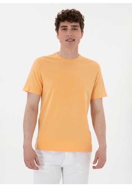 Bisiklet Yaka Turuncu Erkek T-Shirt Gaston