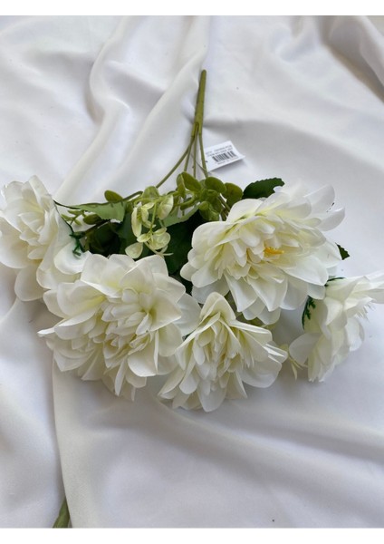 5 Kafalı Krem Yapay Çiçek Küçük Boy Dekor Çiçeği Organizasyon Çiçeği Vazo Çiçeği Ofis Çiçeği fiyatları