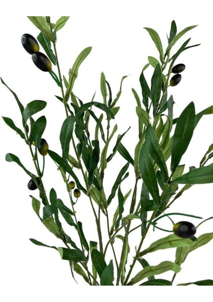 Yapay Çiçek Siyah Saksıda Zeytin Dalı 60 cm modelleri