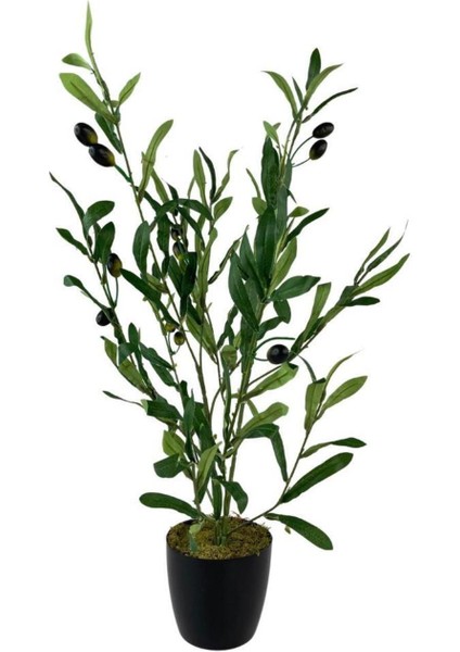 Yapay Çiçek Siyah Saksıda Zeytin Dalı 60 cm fırsatları