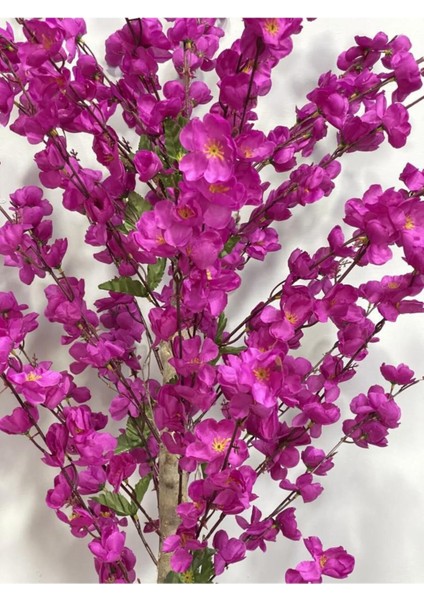 Yapay Ağaç Bahardalı Ağacı Mor Japon Kiraz Çiçeği Sakura Çiçeği 127 x 70 cm Siyah Plastik Saksılı fiyatları