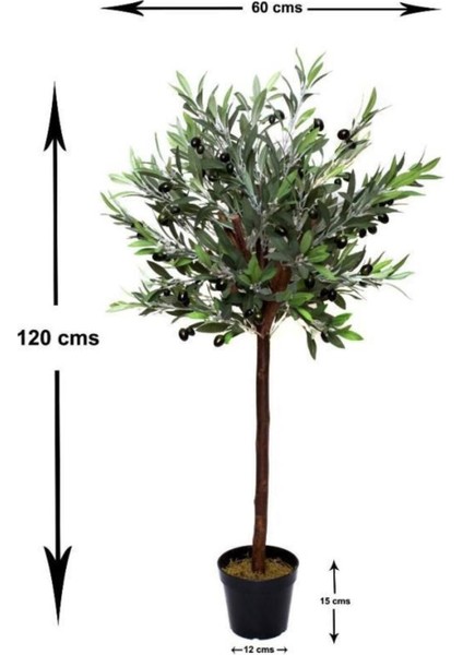 Yapay Zeytin Ağacı 120 cm Tek Gövdeli Doğal Gerçek Görünümlü Yapay Ağaç