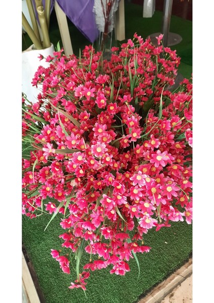 Pembe Yapay Demet Papatya Buketi