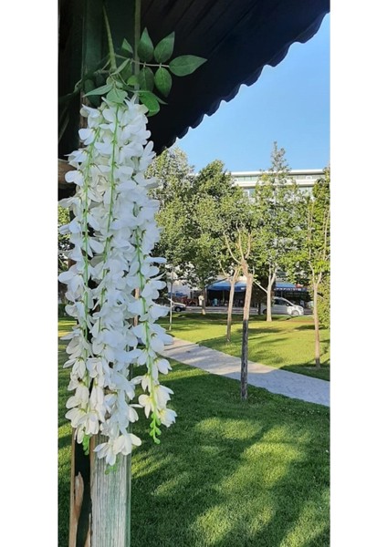 Dekoratif Lüx Sarkan Akasya Çiçeği Yapay Çiçek 5 Dal 1 Demet 80 cm