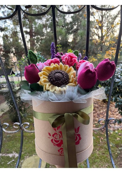 Örgü Ayçiçeği Lale Karanfil Lavanta Buketi,solmayan Çiçek Buketi,anneye,sevgiliye,öğretmene Hediye fiyatları
