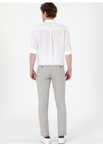 Normal Bel Normal Paça Gri Erkek Chino Pantolon Ador-P fırsatları