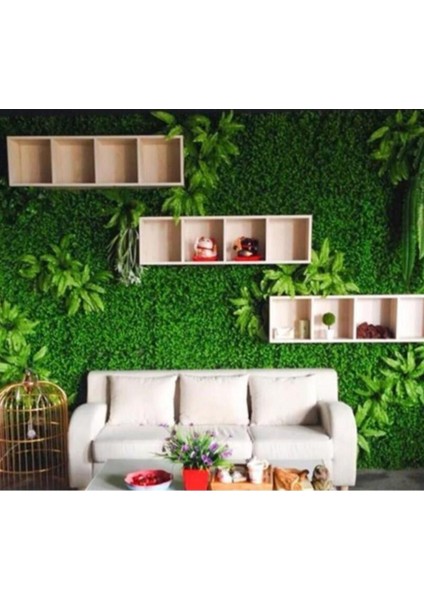 Yapay Çiçek Duvar Kaplama 1m2 120*80 cm Panel Şimşir Dik Duvar Uygulama