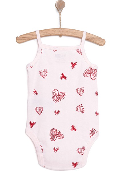 Hellobaby Kız Bebek Body Bisiklet Yaka Ip Askılı Pembe 3 Ay