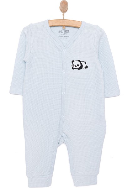 Yenidoğan Erkek Bebek Patiksiz Tulum Açık Mavi