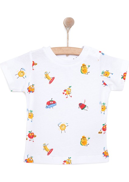 Basic Erkek Meyve Baskılı T-Shirt Erkek Bebek