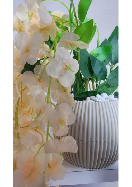 Yapay Çiçek Saksıda Sarkıt Soft Renk Akasya Sarkıtı 5 Kök 70-80 cm fiyatları