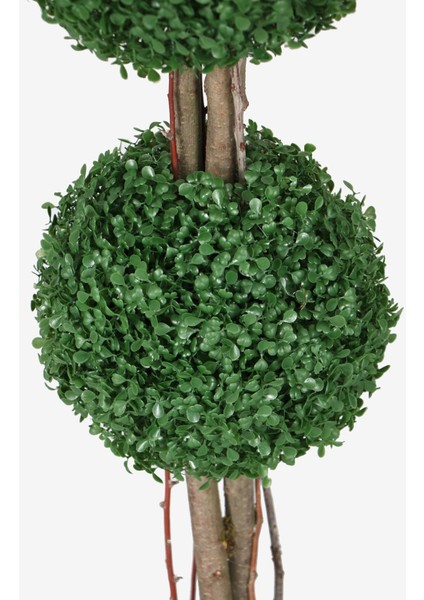 Oval Çıtalı Saksıda Yapay 2 Katlı Şimşir Ağacı 110 cm modelleri