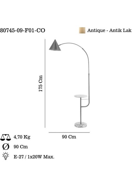 Masera Antik Lambader 1 x E27