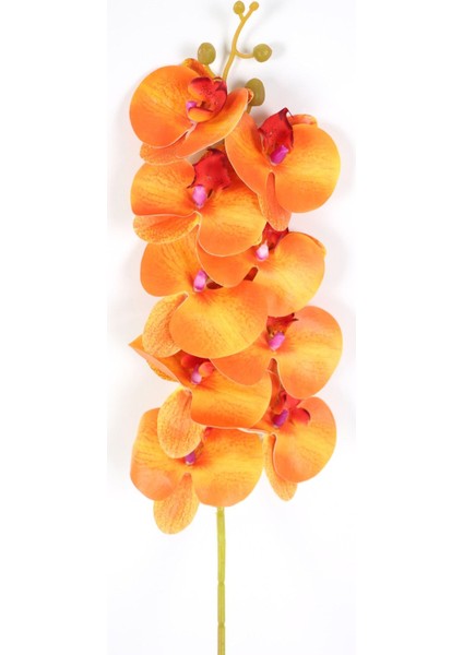 Yapay Dal Baskılı Orkide Çiçeği 88 cm Turuncu fiyatları