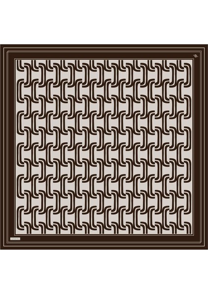 Klasik Desenli Saf İpek Twill Eşarp 9348 52 indirimleri