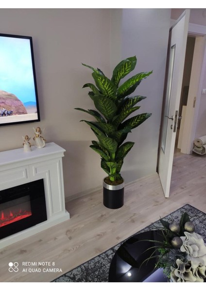 Yapay Cicek Yapay Agac Difenbahya 160 cm Siyah Gümüş fiyatları